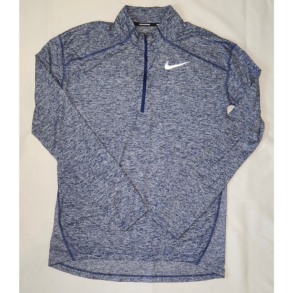 Nike Running Dri-Fit Women's Blue Shirt 1/4 Zipper Long Sleeve, Size M